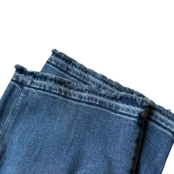 Chico’s High Rise Distressed Straight Leg Crop Jeans Size 14 - Picture 9 of 10